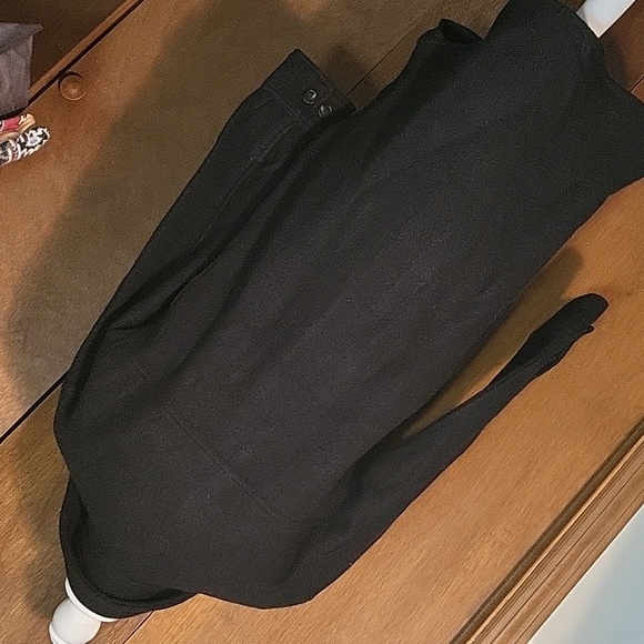 Quince Black Merino Wool Long Shirt Jacket - Picture 9 of 11
